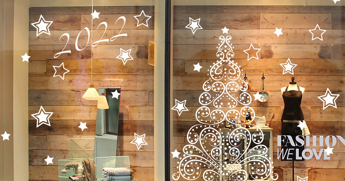 stickers sur votre vitrine